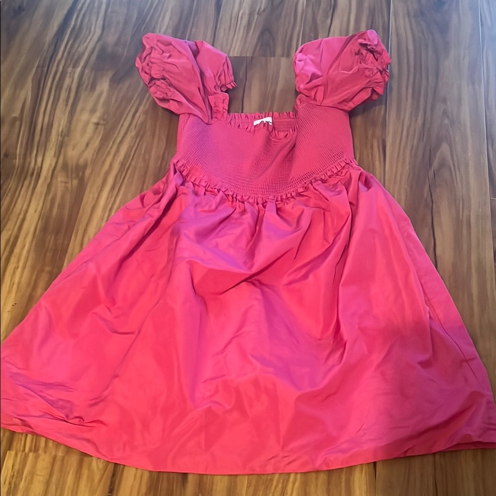 Pink Puff Sleeve Dress